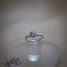 Сребърен дамски пръстен с циркони R-1110